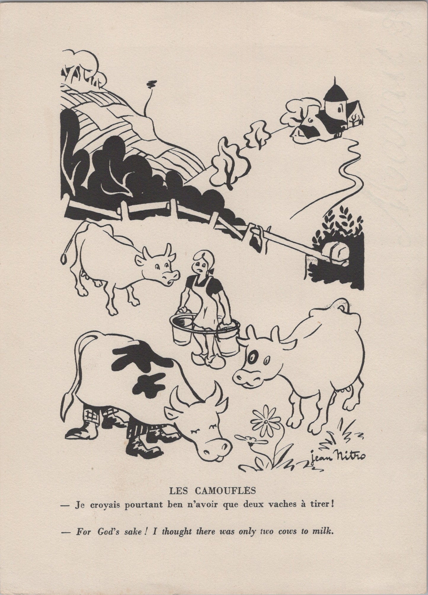 pochette avec 16 caricatures sur l'occupation édition limitée numérotée 1939-45