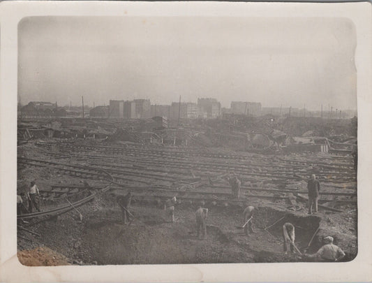 série de 6 photos destructions par bombardement dans une gare française 1939-45