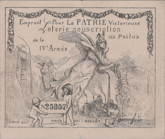 bon d'emprunt pour la patrie poilus de la IV armée 1917