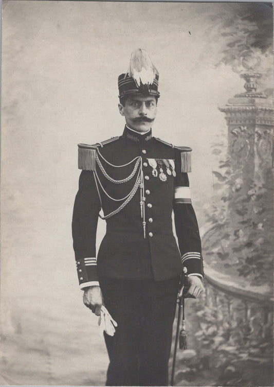 photo officier d'état major décoré vers 1900-1910 15x11 cm