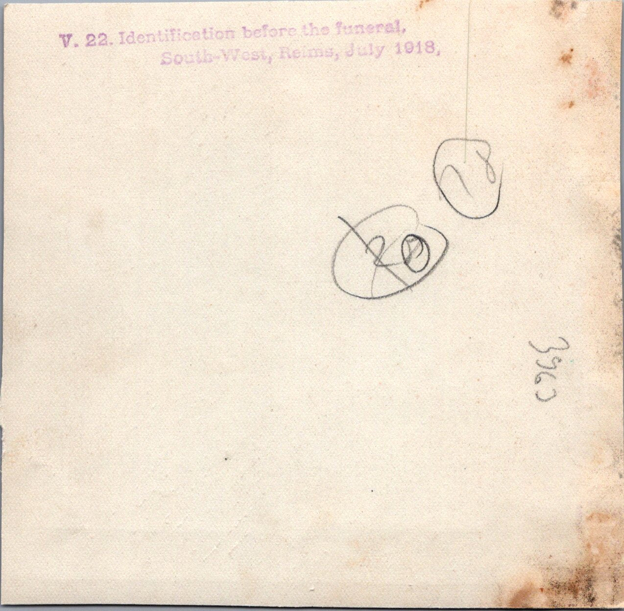 photo enterrement et identification de corps vers Reims juillet 1918, avec sénégalais 10,5 x 10,5 cm