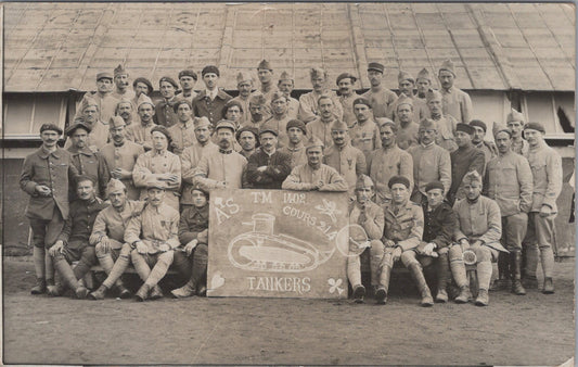 carte photo cours 214 de chars de combat, artillerie spéciale FT 17 juillet 1918