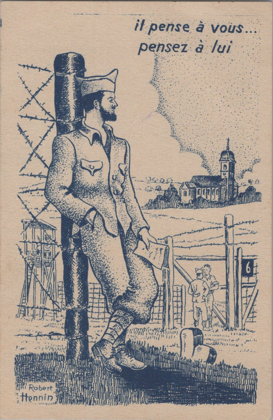 carte postale souvenir vendue au profit des prisonniers de guerre 1939-45