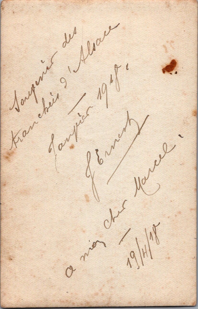 photo de poilus tranchées d'Alsace 1918 11x7 cm