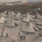 2 photos vue aérienne camp d'aviation Français Salonique 1914-1918 11x8 cm