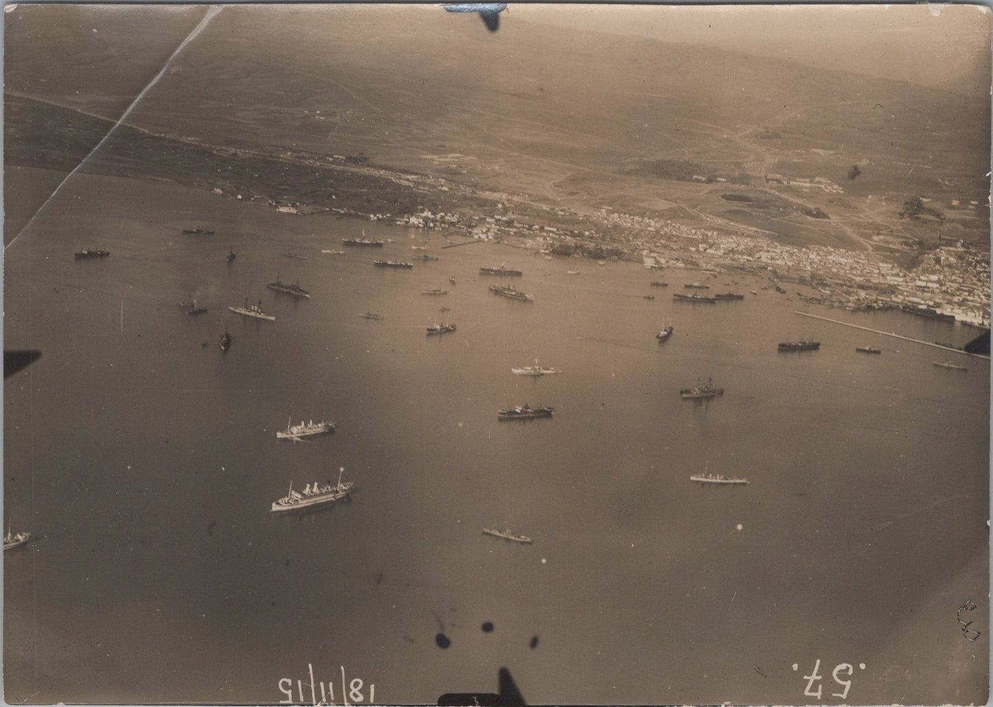 3 grandes photos vues aérienne de  Salonique 1914-1918  17x12 cm