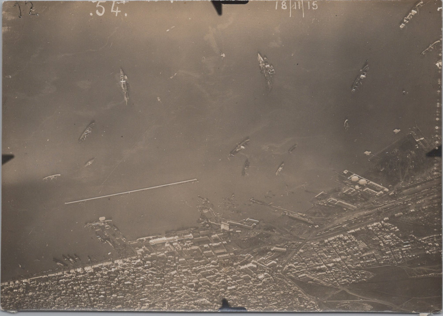 3 grandes photos vues aérienne de  Salonique 1914-1918  17x12 cm