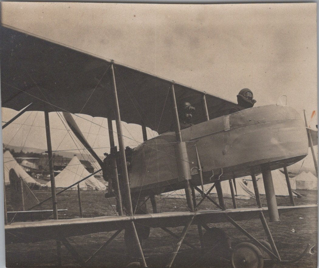8 photos avions au camp d'aviation Français Salonique 1914-1918