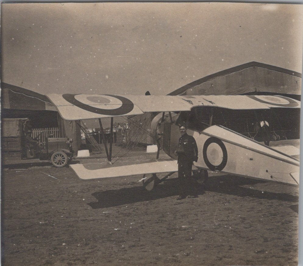 8 photos avions au camp d'aviation Français Salonique 1914-1918