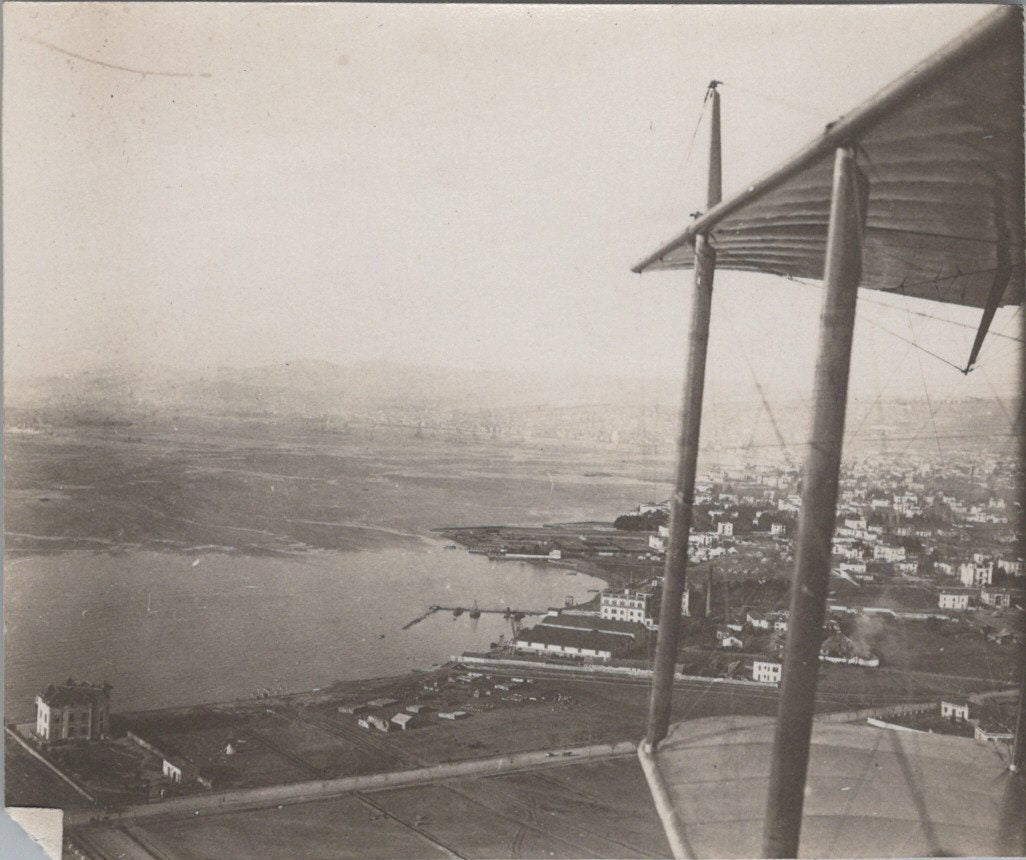 5 photos vue aérienne camp d'aviation Français et Salonique 1914-1918