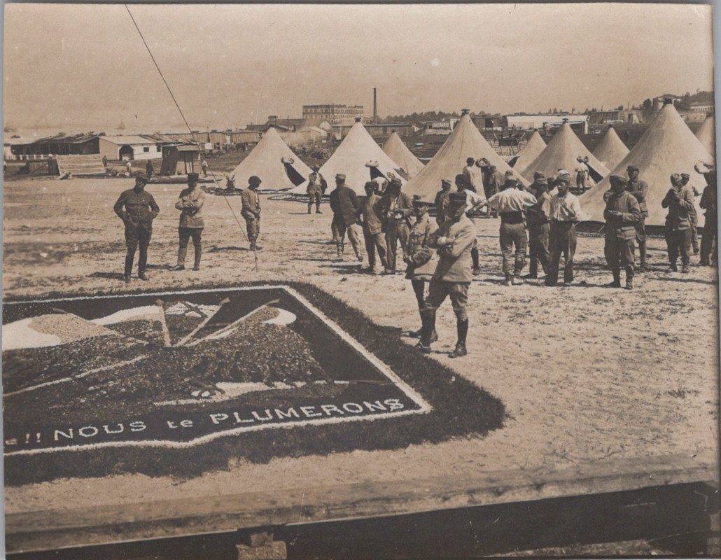 9 photos vues du camp d'aviation Français Salonique 1914-1918