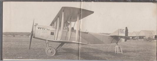 2 photos avion Français au camp d'aviation Français Salonique 1914-1918 23x9 cm