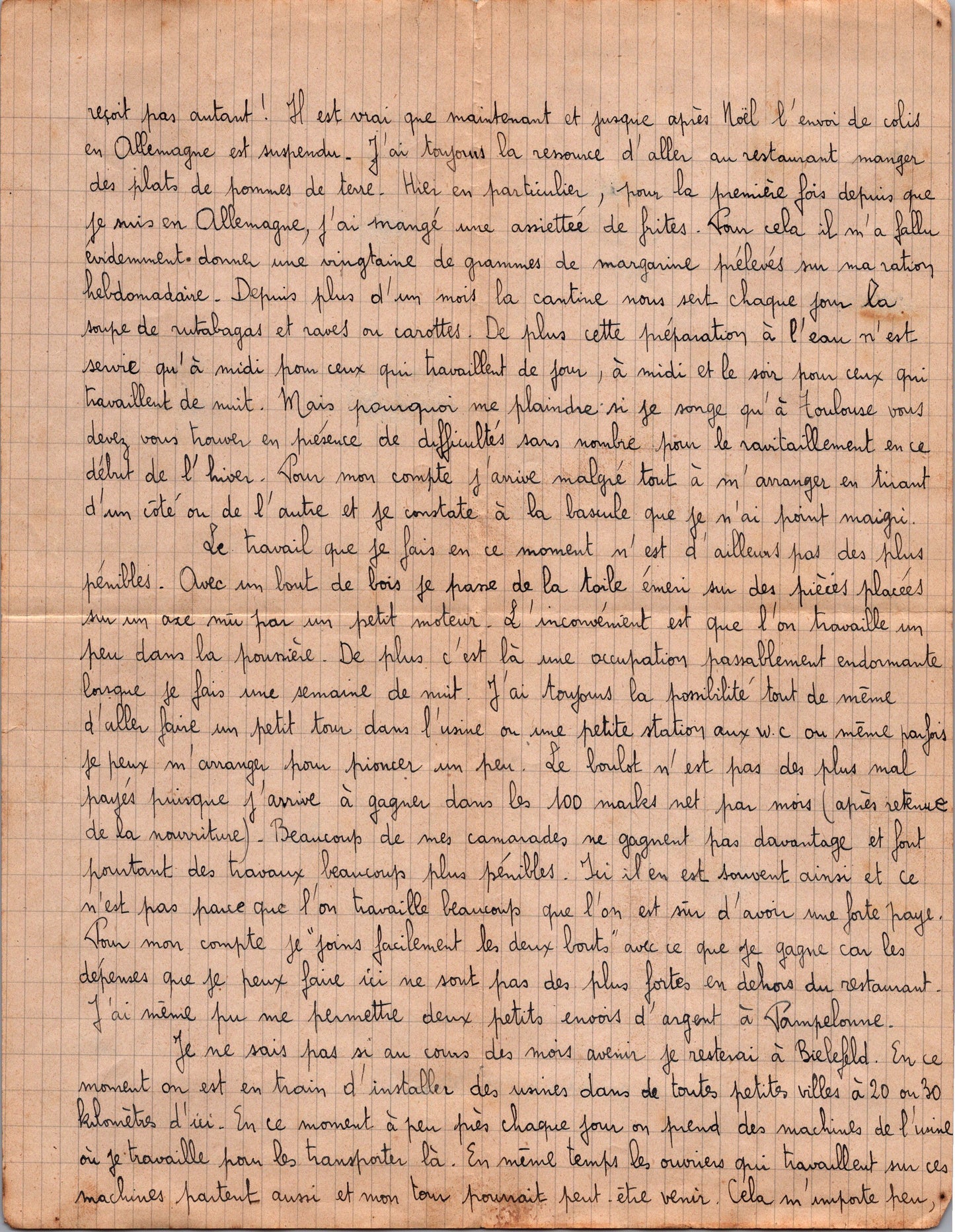 ensemble de courriers et documents pour un requis du STO de Toulouse 1939-45