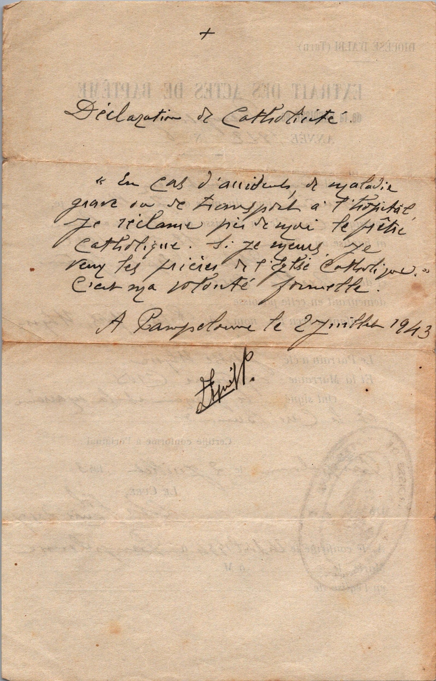 ensemble de courriers et documents pour un requis du STO de Toulouse 1939-45