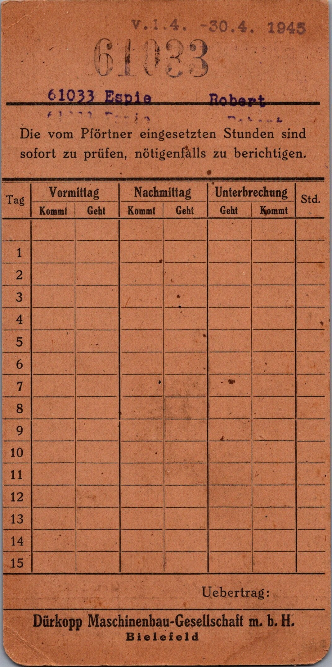 ensemble de courriers et documents pour un requis du STO de Toulouse 1939-45
