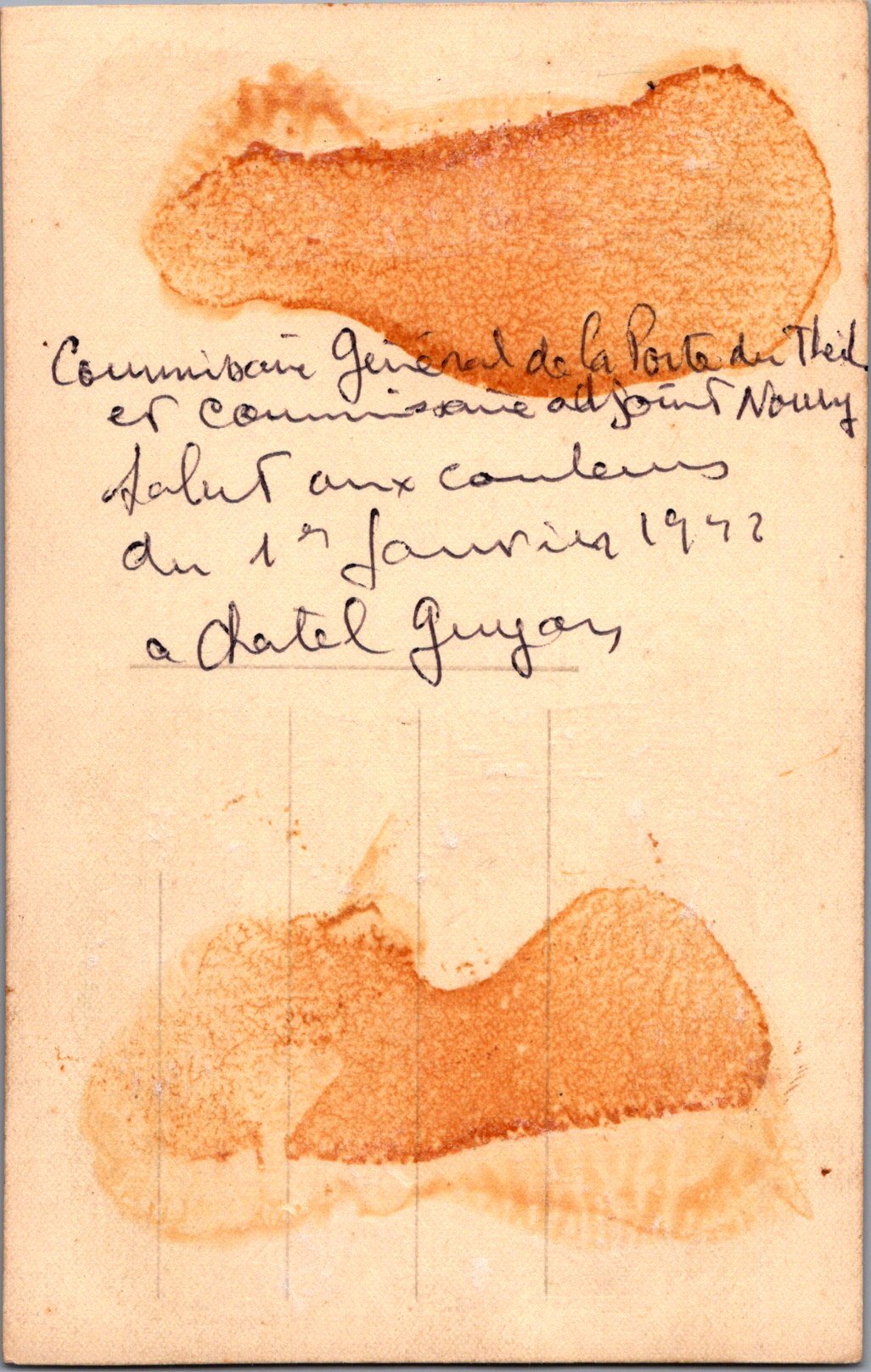 carte photo commissaire de la Porte du Theil des chantiers de jeunesse Chatel Guyon 1942