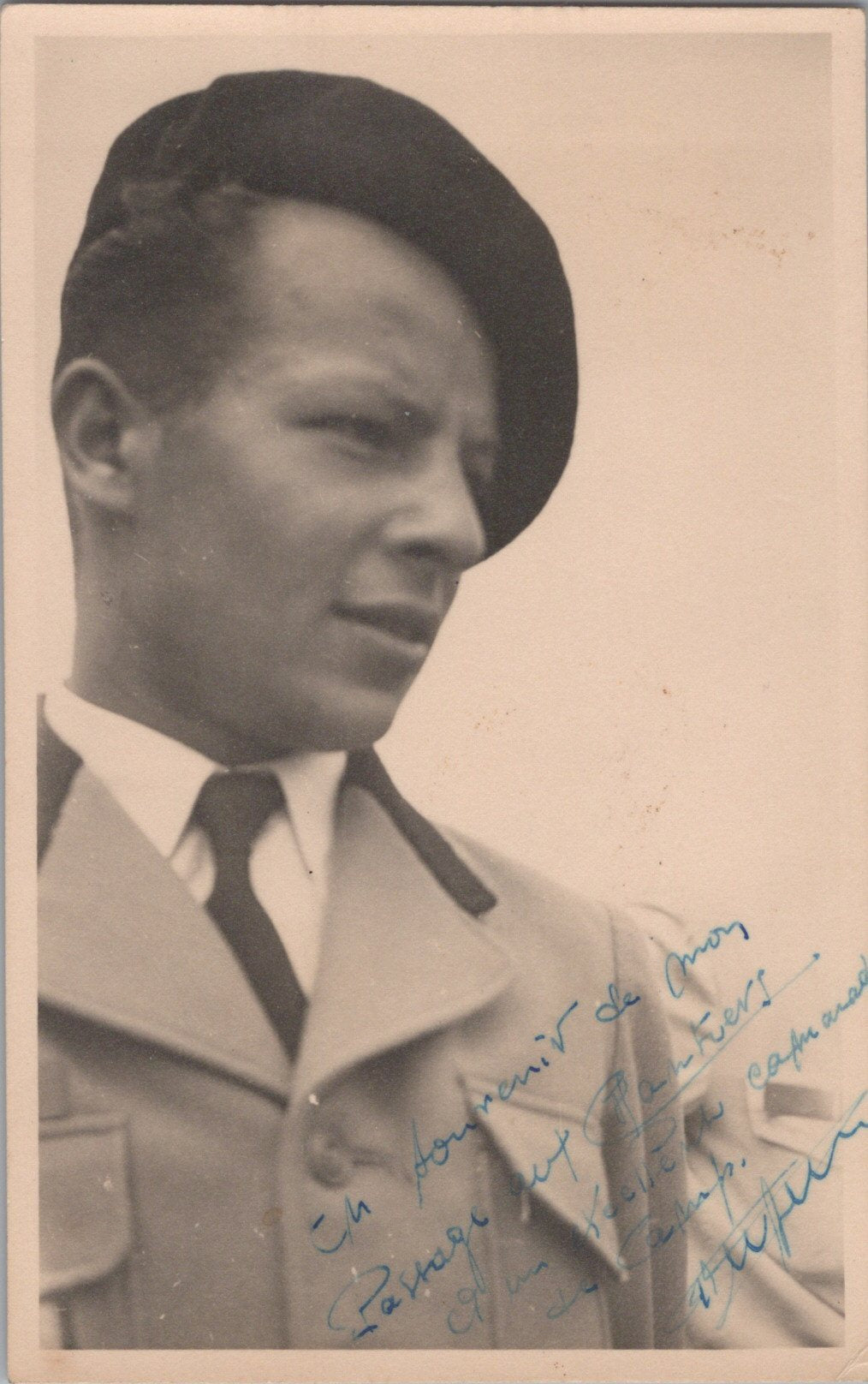 carte photo d'un cadre des chantiers de jeunesse 1942