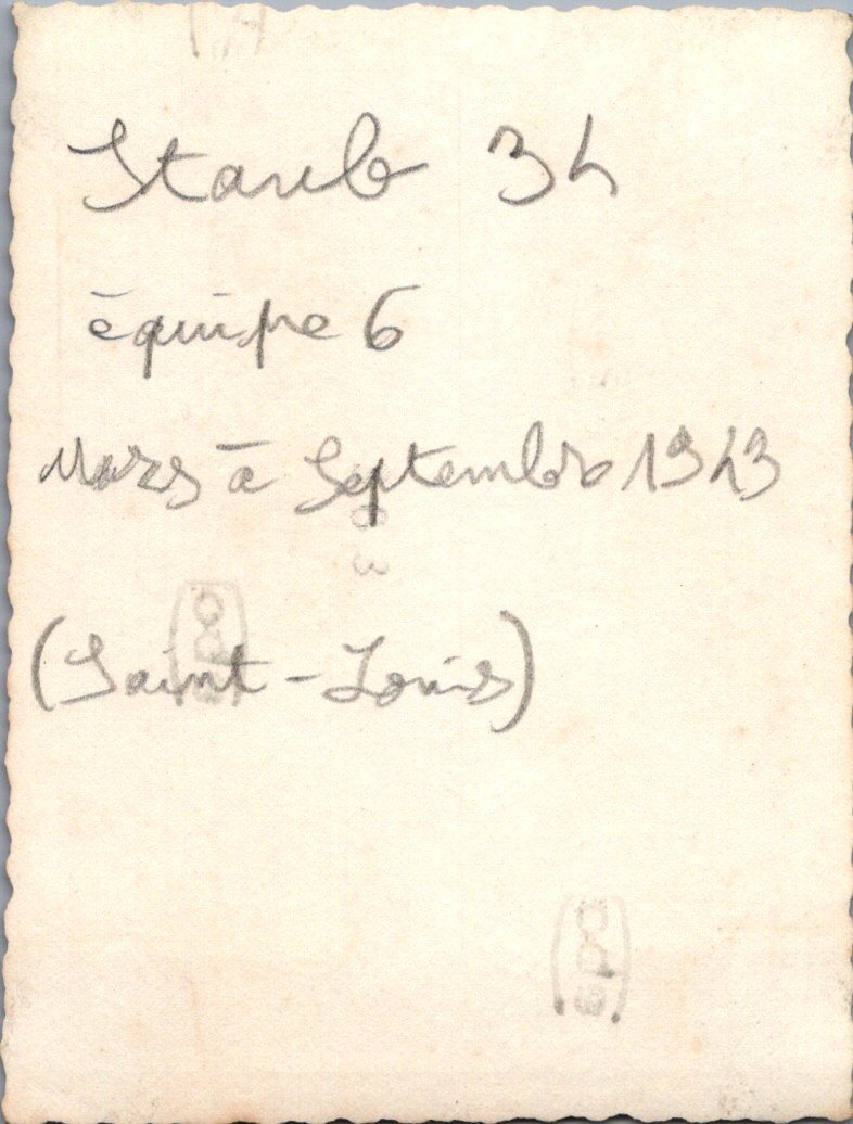 photo d'un jeune des chantiers de jeunesse nominative Staub 1943 8,5 x 6 cm