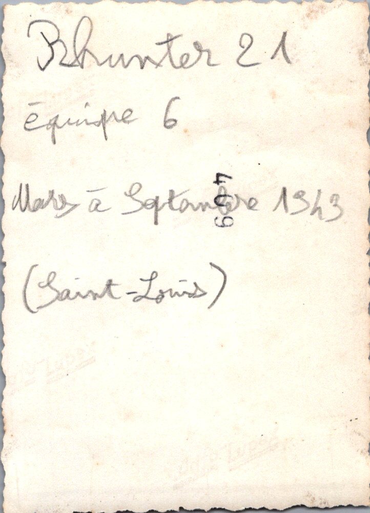 photo d'un jeune des chantiers de jeunesse nominative 1943 8,5 x 6 cm