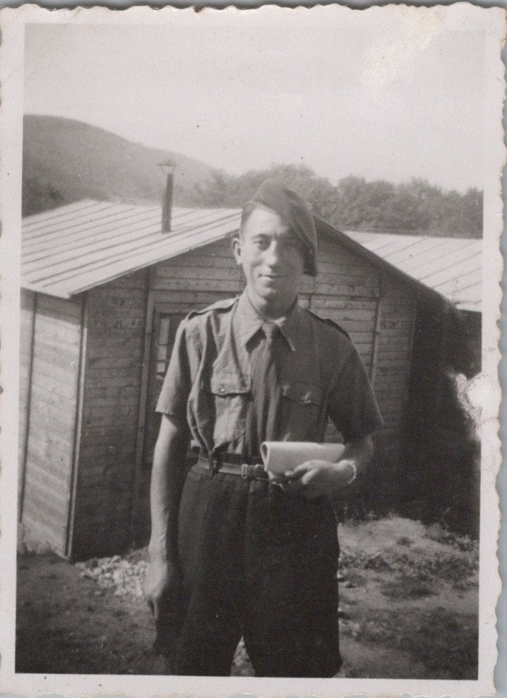 photo d'un jeune des chantiers de jeunesse nominative Prouheze 1943 8,5 x 6 cm