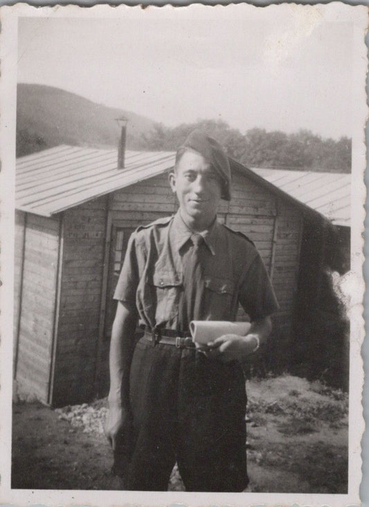 photo d'un jeune des chantiers de jeunesse nominative Prouheze 1943 8,5 x 6 cm