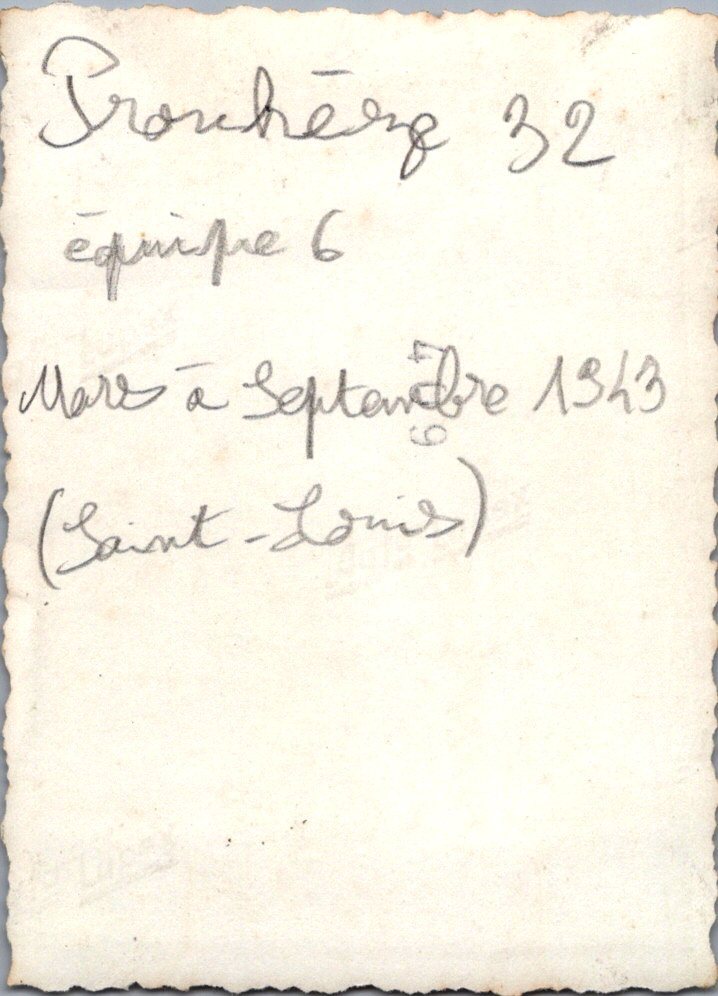 photo d'un jeune des chantiers de jeunesse nominative Prouheze 1943 8,5 x 6 cm