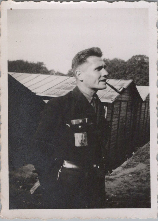 photo d'un jeune des chantiers de jeunesse nominative Laferrière 1943 8,5 x 6 cm