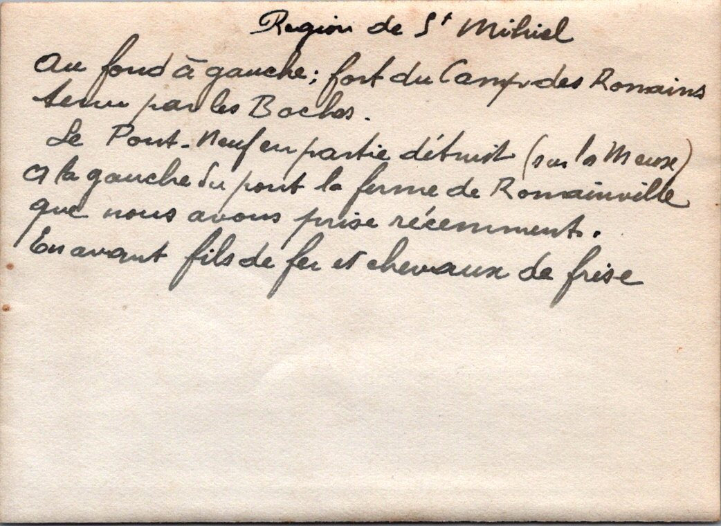 photo région de Saint Mihiel Camp des romains 9x6 cm