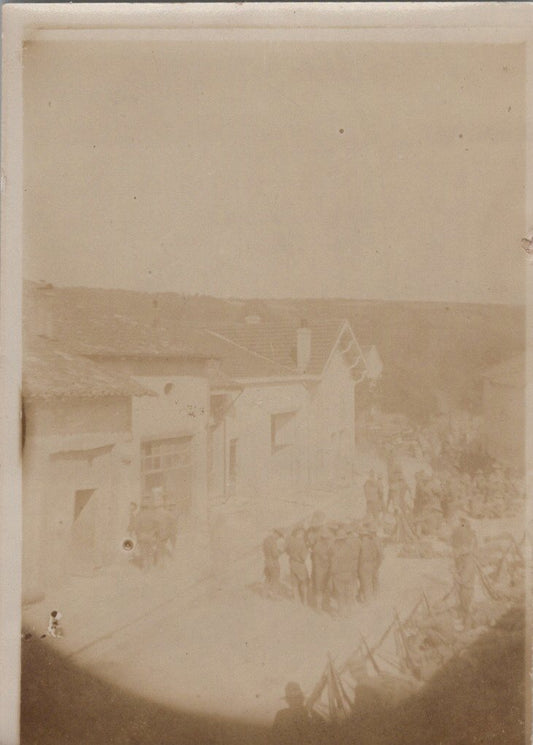 photo de l'arrivée des américains 1917 8,5 x 6 cm