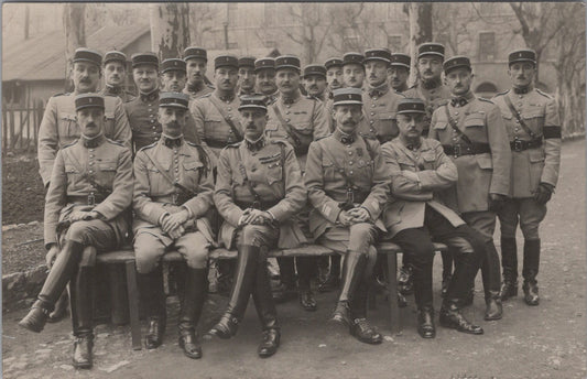 carte photo des officers du 2° régiment de dragons 1914-1918