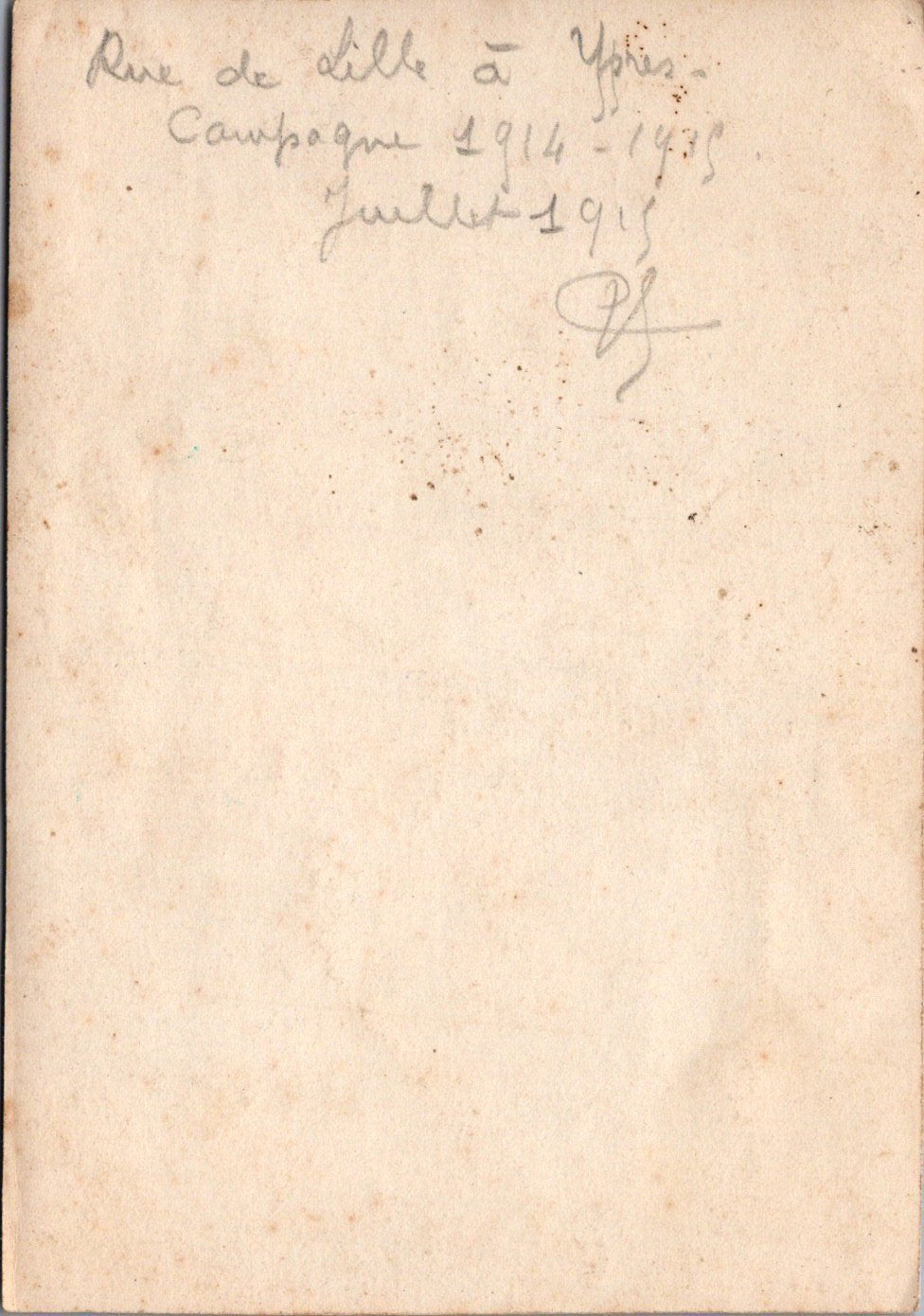 photo rue de Lille à Ypres 1915 11,5 x 8 cm