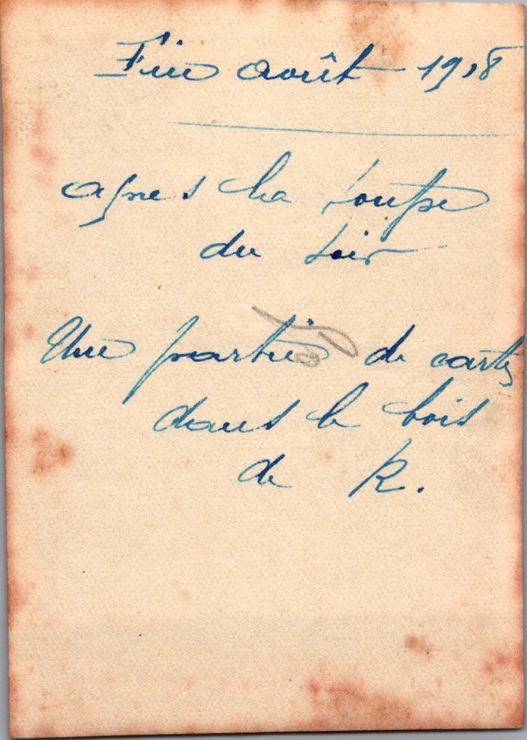 2 photos poilus dans la foret de Reims 1918 8,5 x 6 cm