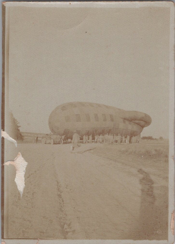 2 photos de saucisses françaises secteur de Champagne aout 1917 8,5 x 6 cm