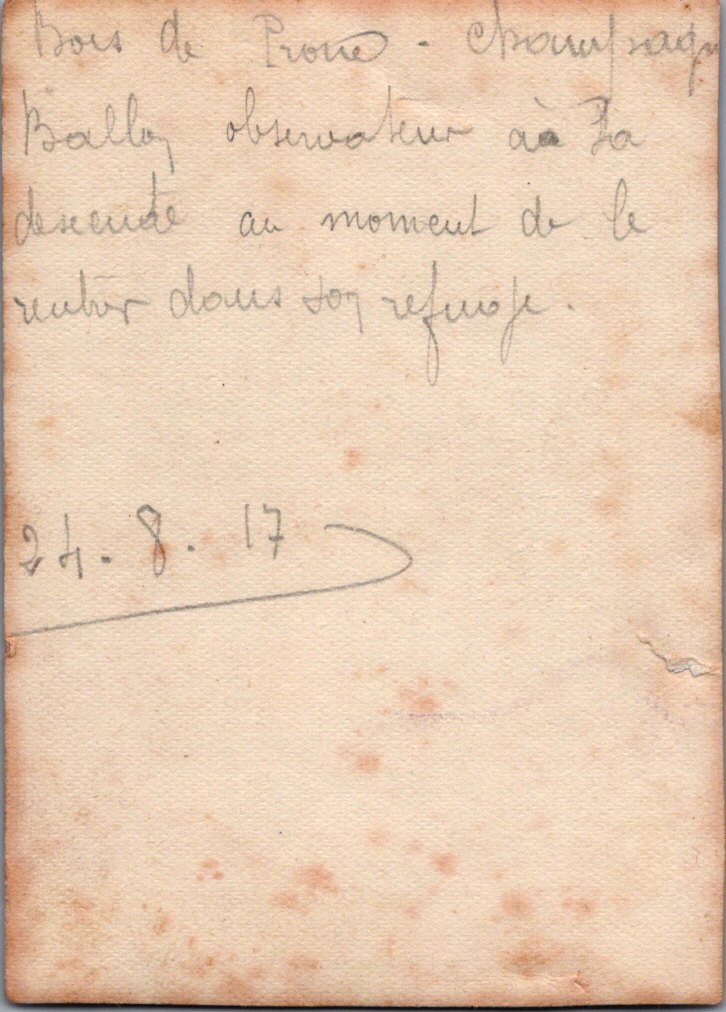 2 photos de saucisses françaises secteur de Champagne aout 1917 8,5 x 6 cm