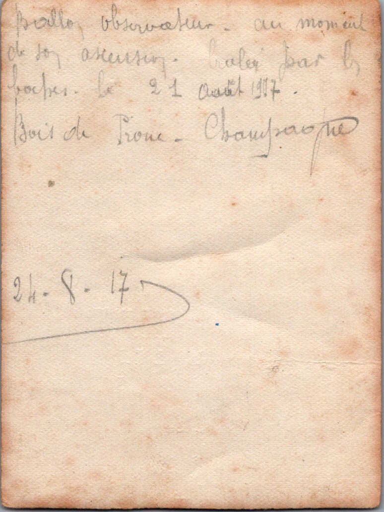 2 photos de saucisses françaises secteur de Champagne aout 1917 8,5 x 6 cm
