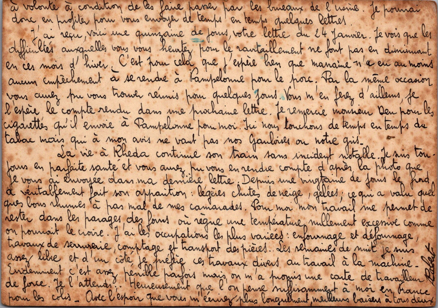 ensemble de courriers et documents pour un requis du STO de Toulouse 1939-45