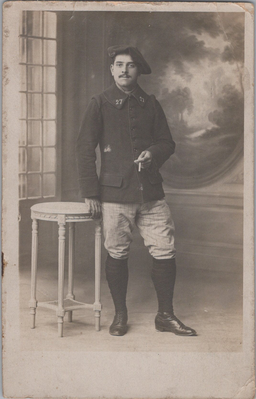 carte photo chasseur du 27°BCA 1910-1920