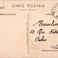 carte postale championnat d'athlétisme armée de l'air Lyon 1942, timbre avec insigne de l'escadrille GAO 1/514