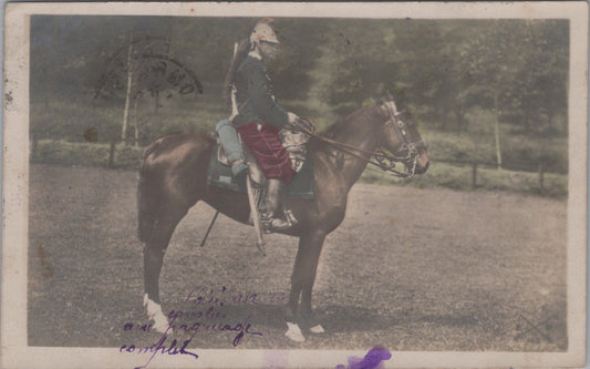 carte photo colorisée d'un dragon 1913