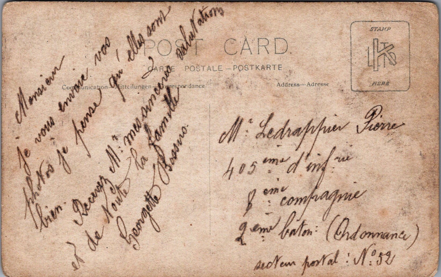carte photo ravitaillement par poilus du 403°RI