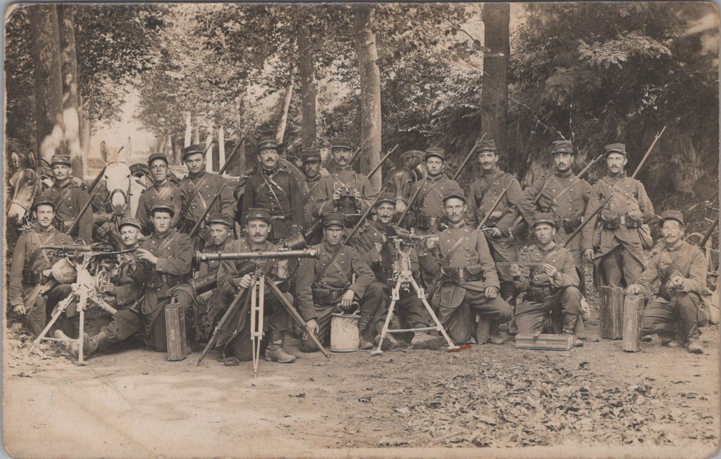 carte photo mitrailleurs 53°RI Perpignan