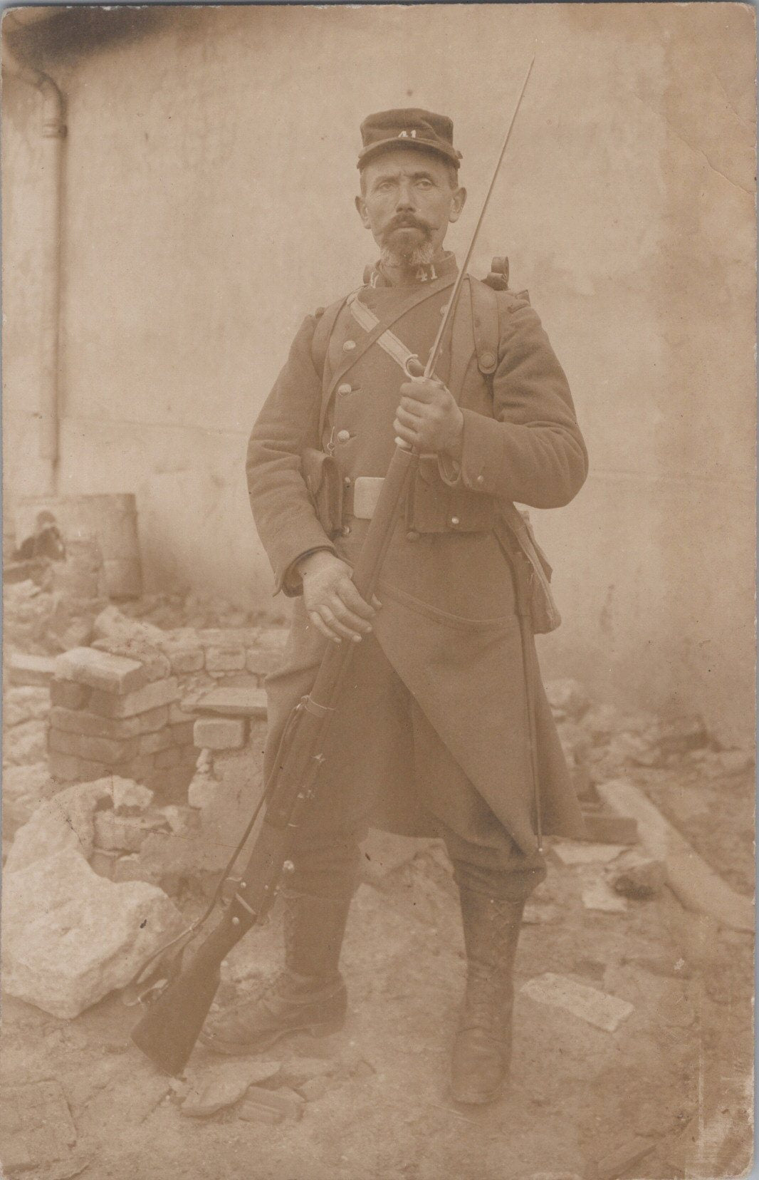 carte photo poilu du 41° territorial 1914-1915