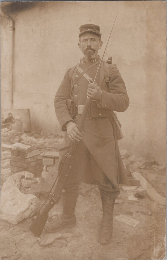 carte photo poilu du 41° territorial 1914-1915