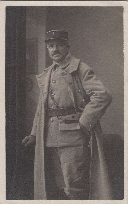 carte photo officier des chemins de fer Metz tampon 1918