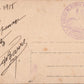 carte photo officier des chemins de fer Metz tampon 1918