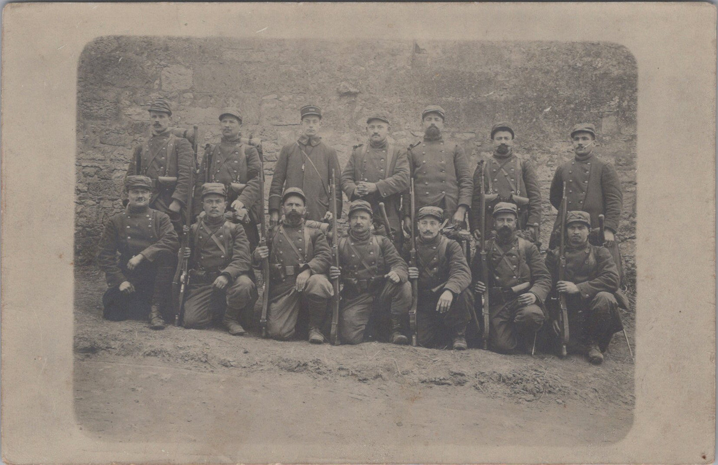 carte photo escouade de poilus du 238°RI 1915