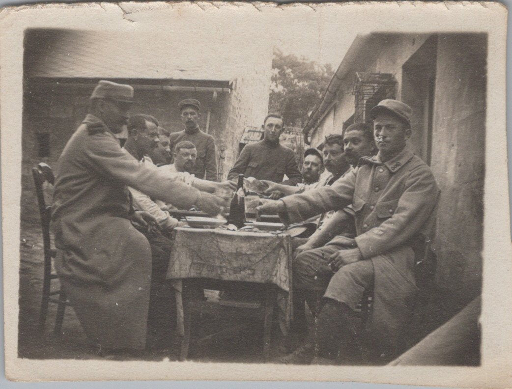 photo poilus 306°RI juin 1915 9x6,5 cm