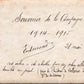 photo arbre abattu par obus allemand 3KM de Soissons 1915 12x9 cm