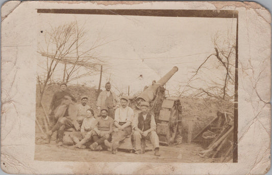 carte photo canon lourd français 1914-1918
