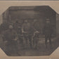 carte photo poilus avec cycliste 1915